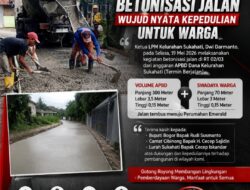 LPM Sukahati Optimalkan Dana Kelurahan, Untuk Betonisasi Jalan dan Pemberdayaan Warga Lokal