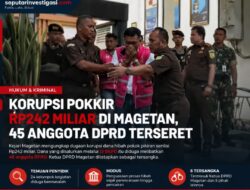 Korupsi Pokkir Rp242 Miliar di Magetan, 45 Anggota DPRD Terseret