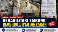 PPK BWS Belum Merespons Konfirmasi Proyek Embung Beguruh
