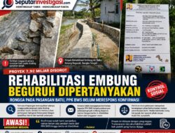 PPK BWS Belum Merespons Konfirmasi Proyek Embung Beguruh