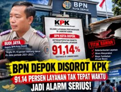 BPN Depok Disorot KPK, 91,14 Persen Layanan Tak Tepat Waktu Jadi Alarm
